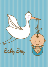 Load image into Gallery viewer, New Baby Boy Recordable Audio Voice Greeting Card