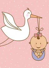 Load image into Gallery viewer, New Baby Girl Recordable Audio Voice Greeting Card