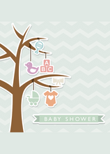 Load image into Gallery viewer, Baby Shower Recordable Audio Voice Greeting Card