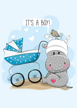 Load image into Gallery viewer, New Baby Boy Recordable Audio Voice Greeting Card