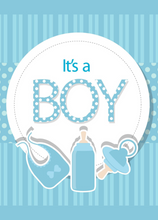 Load image into Gallery viewer, New Baby Boy Recordable Audio Voice Greeting Card
