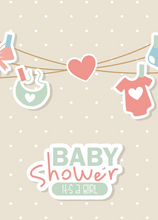 Load image into Gallery viewer, Baby Shower Recordable Audio Voice Greeting Card