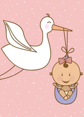 New Baby Girl Recordable Audio Voice Greeting Card 