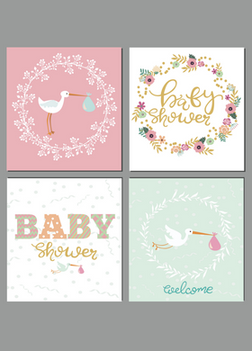 Baby Shower Recordable Audio Voice Greeting Card 