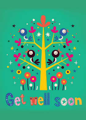Get Well Soon Recordable Audio Voice Greeting Card