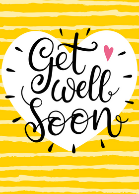Get Well Soon Recordable Audio Voice Greeting Card