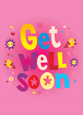 Get Well Soon Recordable Audio Voice Greeting Card