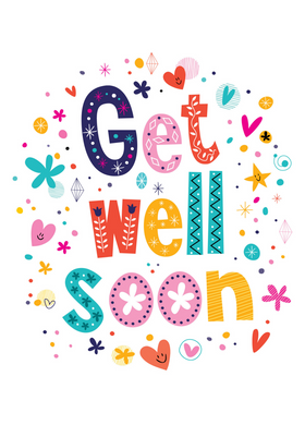 Get Well Soon Recordable Audio Voice Greeting Card
