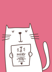 Miss You Recordable Audio Voice Greeting Card