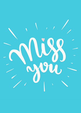 Miss You Recordable Audio Voice Greeting Card