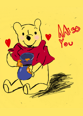 Miss You Recordable Audio Voice Greeting Card