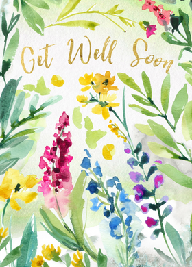 Get Well Soon Recordable Audio Voice Greeting Card