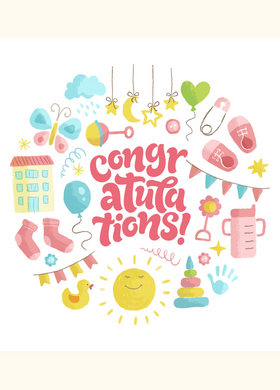 New Baby Recordable Audio Voice Greeting Card
