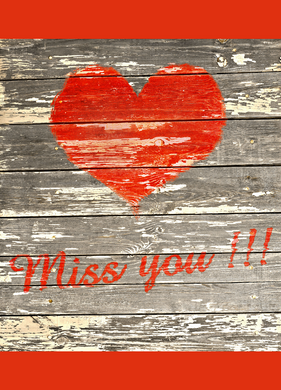 Miss You Recordable Audio Voice Greeting Card